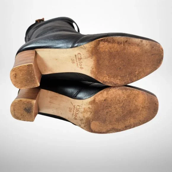 CHLOÉ Prince Paddington Leather Boots - Size:38 - Picture 15 of 16